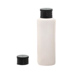 Botella 100 ml HDPE Traslucido con Tapón Rosca Negro (24/410) - Botellas HDPE