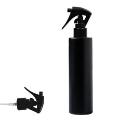 Botella 250 ml HDPE Negro Recta con Vaporizador Trigger Negro (24/410) - Botellas
