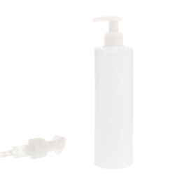 Botella 300 ml PET Blanco con Dosificador Blanco (24/410) - Botellas PET