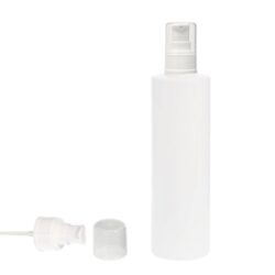 Botella 300 ml PET Blanco con Dosificador Serum Blanco (24/410) - Botellas PET