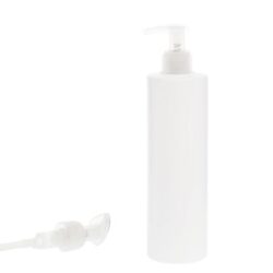 Botella 300 ml PET Blanco con Dosificador Traslucido (24/410) - Botellas PET