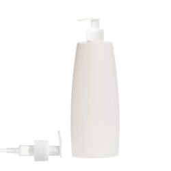 Botella Oval 400 ml HDPE Blanca Dosificador Estrecho Blanco (24/410) - Botellas HDPE