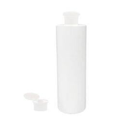 Botella 400 ml PET Blanco con Tapón Bisagra Seta Blanco (24/410) - Botellas PET