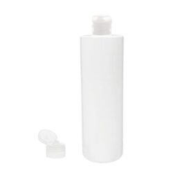 Botella 400 ml PET Blanco con Tapón Bisagra Traslucido (24/410) - Botellas PET