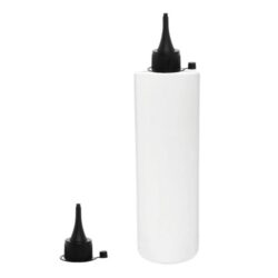 Botella 400 ml PET Blanco con Tapón Cánula Negro y Capuchón de Presión (24/410) - Botellas PET