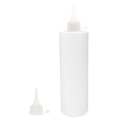 Botella 400 ml PET Blanco con Tapón Cánula Traslúcido y Capuchón de Presión (24/410) - Botellas PET