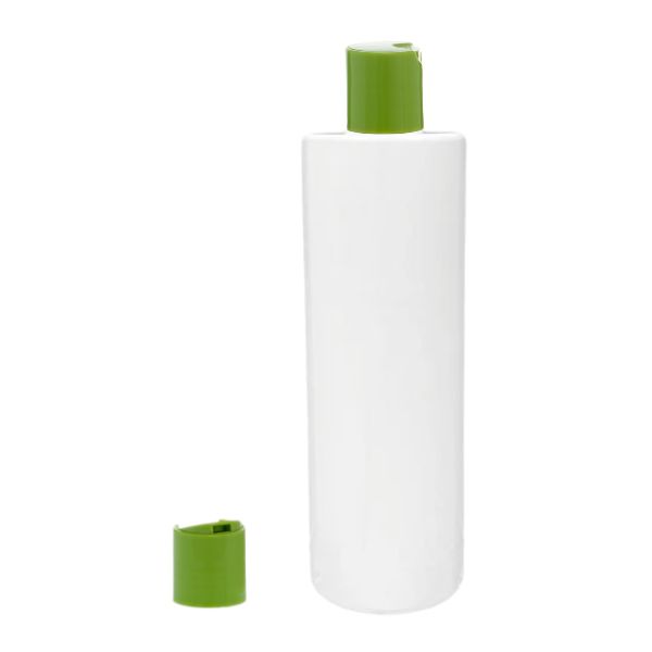 Botella 400 ml PET Blanco con Disc-Top Verde (24/410) - Botellas PET
