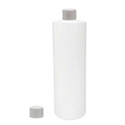 Botella 400 ml PET Blanco con Tapón Gris Plata (24/410) - Botellas PET