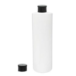 Botella 400 ml PET Blanco con Tapón Negro (24/410) - Botellas PET