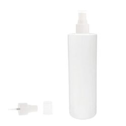 Botella 400 ml PET Blanco con Vaporizador Blanco (24/410) - Botellas PET