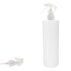 Botella 400 ml PET Blanco con Pistola Spray Trigger Traslucido (24/410) - Botellas PET