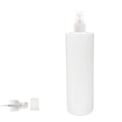 Botella 400 ml PET Blanco con Vaporizador Traslúcido (24/410) - Botellas PET