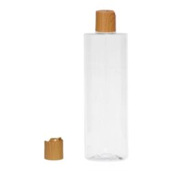 Botella 400 ml PET Transparente con Disc-Top Imitación Madera (24/410) - Botellas PET