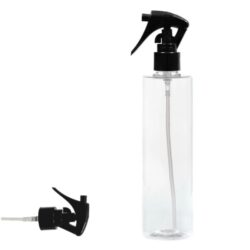Botella 400 ml PET Transparente con Pistola Spray Trigger Negro (24/410) - Botellas PET