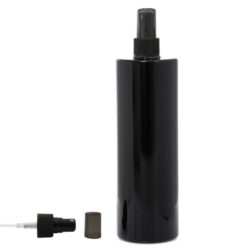 Botella 500 ml PET Negro con Vaporizador Negro y Capuchón Ahumado (24/410) - Botellas PET
