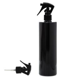 Botella 500 ml PET Negro con Pistola Spray Trigger Negro (24/410) - Botellas PET