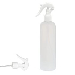 Botella 500 ml HDPE Traslúcido con Pistola Spray Trigger Blanco (24/410) - Botellas HDPE