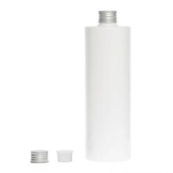 Botella 500 ml PET Blanco con Tapón Aluminio Plata y Obturador (24/410) - Botellas PET