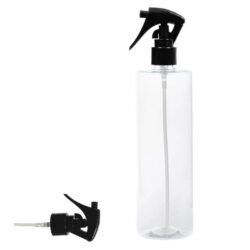 Botella 500 ml PET Transparente con Pistola Spray Trigger Negro (24/410) - Botellas PET