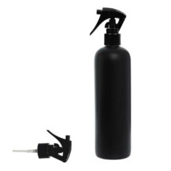 Botella 500 ml HDPE Negro con Pistola Spray Trigger Negro (24/410) - Botellas HDPE