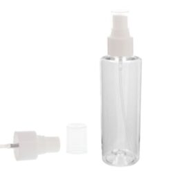 Botella 150 ml PET Transparente con Vaporizador Blanco (24/410) - Botellas PET