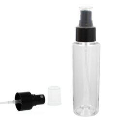 Botella 150 ml PET Transparente con Vaporizador Negro (24/410) - Botellas PET