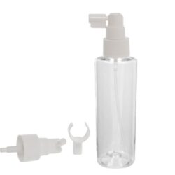 Botella 150 ml PET Transparente con Vaporizador Trompeta Blanco (24/410) - Botellas PET
