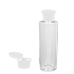 Botella 150 ml PET Transparente con Tapón Seta Blanco (24/410) - Botellas PET