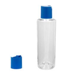 Botella 150 ml PET Transparente con Tapón Disc-Top Azul (24/410) - Botellas PET