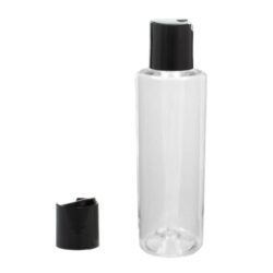 Botella 150 ml PET Transparente con Tapón Disc-Top Negro (24/410) - Botellas PET
