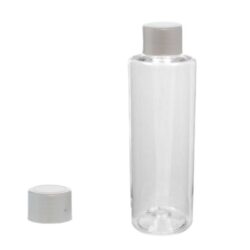 Botella 150 ml PET Transparente con Tapón Gris Plata (24/410) - Botellas PET