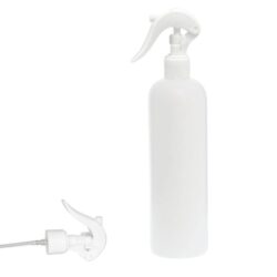 Botella 500 ml HDPE Blanco con Pistola Spray Trigger Blanco (24/410) - Botellas HDPE