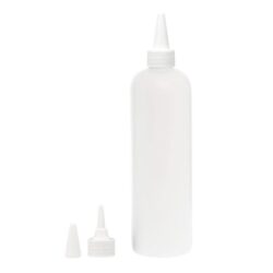 Botella 500 ml HDPE Blanco con Tapón Cánula Blanca y Capuchón de Rosca (24/410) - Botellas HDPE
