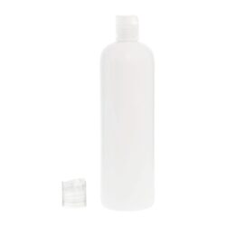 Botella 500 ml HDPE Blanco con Tapón Disc-Top Traslúcido (24/410) - Botellas HDPE