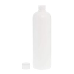 Botella 500 ml HDPE Blanco con Tapón Traslúcido (24/410) - Botellas HDPE