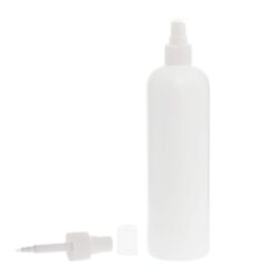 Botella 500 ml HDPE Blanco con Vaporizador Invertido Blanco (24/410) - Botellas HDPE