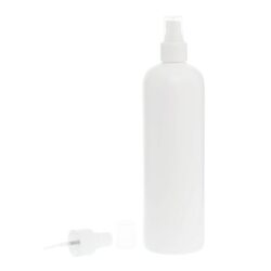 Botella 500 ml HDPE Blanco con Vaporizador Blanco (24/410) - Botellas HDPE