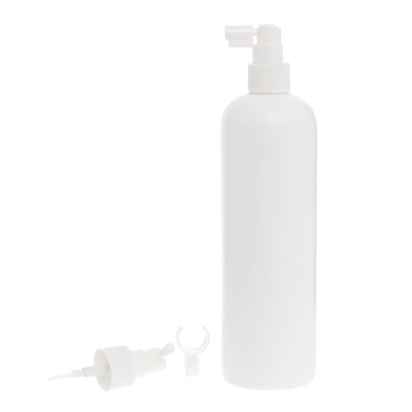 Botella 500 ml HDPE Blanco con Vaporizador Trompeta Blanco (24/410) - Botellas HDPE