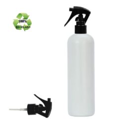 Botella 500 ml HDPE Reciclado con Pistola Trigger Negro (24/410) - Botellas ECO