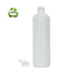 Botella 500 ml HDPE Reciclado con Tapón Bisagra Traslucido (24/410) - Botellas ECO