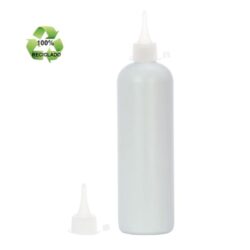 Botella 500 ml HDPE Reciclado con Tapón Cánula Traslucida y Capuchón de Presión (24/410) - Botellas ECO