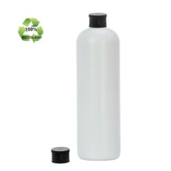 Botella 500 ml HDPE Reciclado con Tapón Negro (24/410) - Botellas ECO