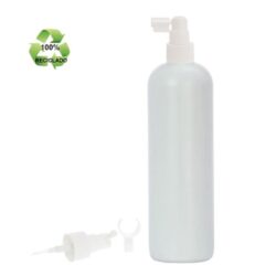 Botella 500 ml HDPE Reciclado con Vaporizador Trompeta Blanco (24/410) - Botellas ECO