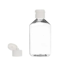Botella 250 ml PET Transparente con Tapón Flip-Top Blanco (28/410) - Botellas PET
