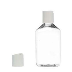 Botella 250 ml PET Transparente con Tapón Disc-Top Blanco (28/410) - Botellas PET