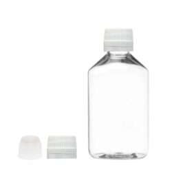 Botella 250 ml PET Transparente con Tapón Precinto Blanco con Obturador (28/410) - Botellas PET
