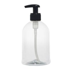 Botella 500 ml PET Campana Transparente con Dosificador Negro (28/410) - Botellas PET