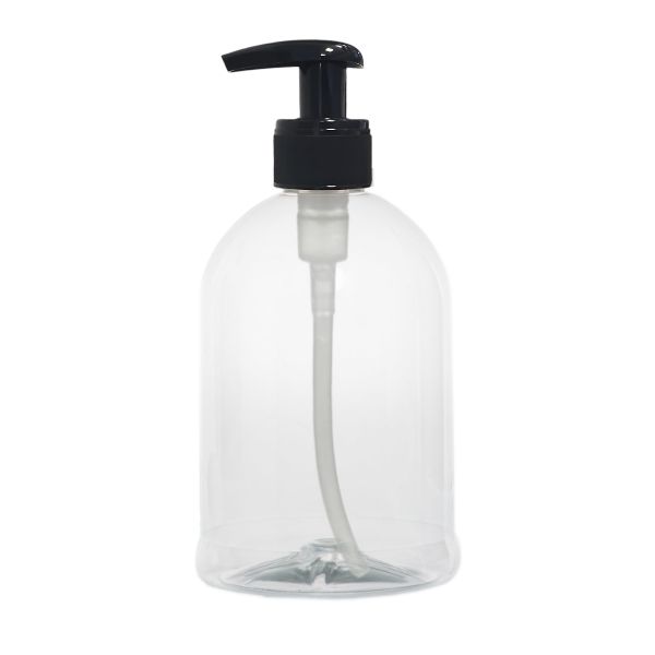 botella 500 28 410 campana transparente con dosificador negro ancho