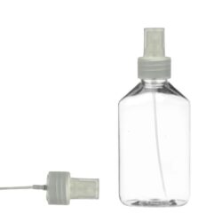 Botella 250 ml PET Transparente con Vaporizador Traslúcido (28/410) - Botellas PET