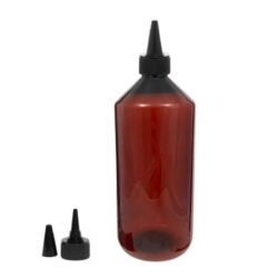 Botella 1.000 ml PET Topacio con Tapón Cánula Negro (28/410) - Botellas